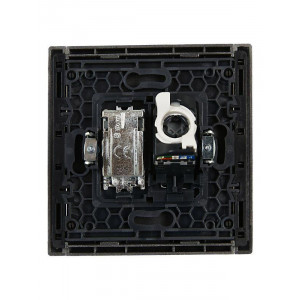 FORTE&PIANO Розетка двойная TV+RJ45 кат.5E FP536 сталь IEK FP-AK20-1-K46