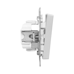 Механизм выключателя, одноклавишный, перекр-стный, алюминий Эпика EKF UP1-SWA-12