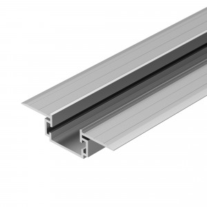 Профиль-держатель TEK-PDS-D-2000 026515, Под заказ от 50 м. Алюминиевый профиль-держатель, встраиваемый в гипсокартон. Для профиля PDS-D (он крепится за счёт специальных металлических скоб, идущих в комплекте). Скрытой установки, фланцы закрашиваются.