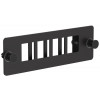 Планка для 4-х Keystone FTP с заземлением черная CP05-4F