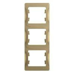 Рамка 3-м Glossa вертикал. титан SE GSL000407