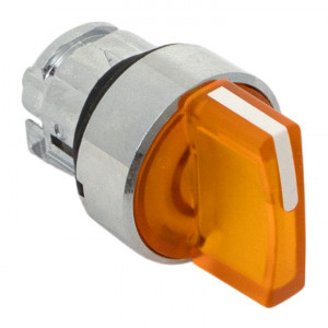 Исполнительный механизм переключателя ХB4 желтый на 3 положения с фиксацией, с подсветкой с короткой ручкой IP65 EKF XB4BD3FL-Y-65