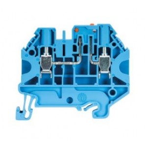 Клемма с размыкателем WT 4 TKM BL, Клемма с ножевым размыкателем, тип фиксации провода: винтовой, номинальное сечение: 4 мм кв., 24A, 500V, ширина: 6 мм, цвет: синий, тип монтажа: DIN35