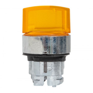 Исполнительный механизм переключателя ХB4 желтый на 3 положения возвратный без фиксации, с подсветкой с короткой ручко IP65 EKF XB4BD3L-Y-65