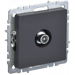BRITE Розетка TV проходная РТВ10-0-БрГ графит BR-A10-P-K53