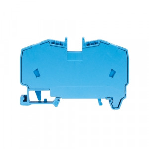 Проходная клемма WKF 10/35 BL, Проходная клемма, тип фиксации провода: пружинный, номинальное сечение: 10 мм кв., 57A, 800V, ширина: 10 мм, цвет: синий, тип монтажа: DIN35