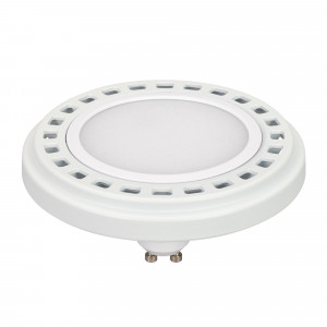 Лампа AR111-UNIT-GU10-15W-DIM Warm3000 (WH, 120 deg, 230V) 026890, Светодиодная лампа AR111, цоколь GU10, светодиод SMD, цвет БЕЛЫЙ ТЕПЛЫЙ 3000K, угол 120°, мощность 15Вт, напряжение 230V, Индекс цветопередачи CRI>80 Диммер TRIAC  Цвет рамки белый