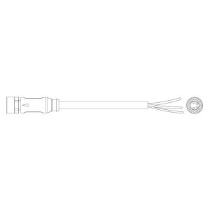 1-2273007-3, Кабели для датчиков / Кабели для приводов 4pos PVC 5.0mM8 strt sckt pig SHLD