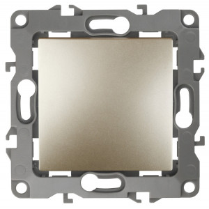 12-1101-04 Выключатель, 10АХ-250В, IP20, 2, шампань (10/100/3200) Б0014624