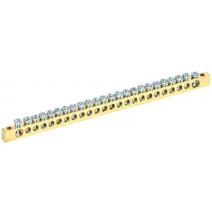 Шина PEN "земля-ноль" 6х9мм 24/2 (24группы/крепеж по краям) YNN11-24-100
