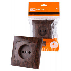 Розетка 2П 10А 250В венге "Лама" SQ1815-0422
