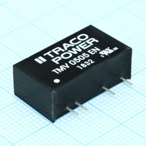 TMV 0505 EN, Преобразователь DC/DC на печатную плату вход 5В выход 5В 0.2A 1Вт 4-Pin SIP