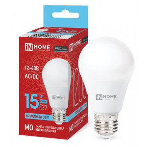 Лампа светодиодная низковольтная LED-MO-PRO 15Вт грушевидная 6500К холод. бел. E27 1200лм 12-48В 4690612036366