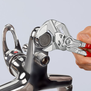 Клещи переставные-гаечный ключ, зев 40 мм, длина 180 мм, хром, обливные ручки KN-8603180