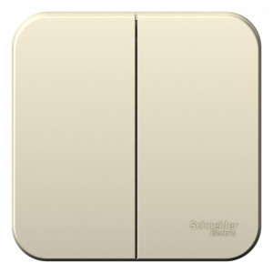 BLANCA О/У 2-клавишный ВЫКЛЮЧАТЕЛЬ (cх.5), 10А, 250B,МОЛОЧНЫЙ BLNVA105002