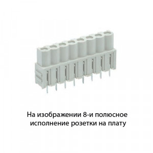 Розеточный разъем на кабель 8213 BL/16 G, Розеточный разъем, вертикальный, на кабель, шаг: 5.08 мм, 16 полюсов, фиксация провода пайкой, исполнение: с маркировкой, 690V, 12А, цвет: серый