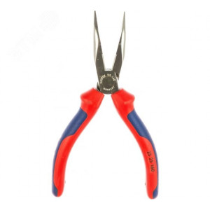 Длинногубцы с режущими кромками, губки 40-, 160 мм, фосфатированные, 2-комп ручки KN-2525160