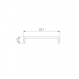 Экран ARH-POWER-W150-2000 OPAL 036369, Матовый экран для профиля ARH-POWER-W150-2000. Светопропускание до 58%. Длина 2000 мм. Цена за 1м.