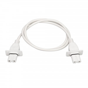Коннектор ARL-TAIL-1000-CON-FF-2pin (WH) 030994, Гибкий коннектор для соединения светильников LARGO. Длина 1000 мм. Без возможности подвода питания. При использовании с треками и аксессуарами другой серии возможно отличие по цвету. Подходит только для двухфазной версии светильника.
