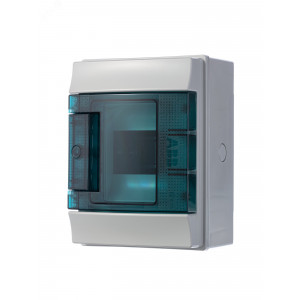 Щит распределительный навесной 4 модуля ЩРн-п-4 пластиковый Mistral65 серая прозрачная дверь без клемм IP65 (65P04X12) 1SL1200A00