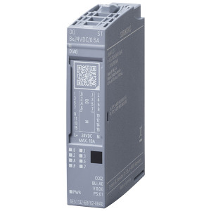 Модуль вывода дискретных сигналов  6ES7132-6BF01-0BA0, SIMATIC ET 200SP, МОДУЛЬ ВЫВОДА ДИСКРЕТНЫХ СИГНАЛОВ, DQ 8x24 VDC/0,5 A ST, BU ТИПА A0, ЦВЕТОВОЙ КОД CC02, ДИАГНОСТИКА МОДУЛЯ