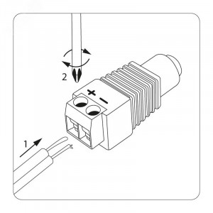 Разъем питания DC гнездо 2,1х5,5 с клеммной колодкой 14-0315, Переходник питания угловой