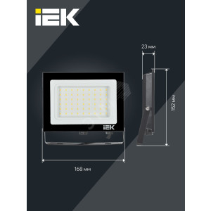 Прожектор светодиодный СДО 06-50 4000К IP65 черн. IEK LPDO601-50-40-K02
