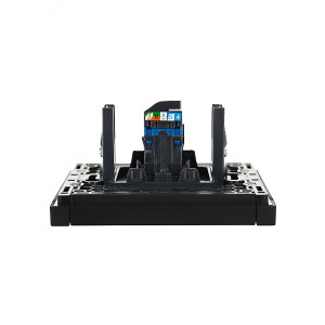 FORTE&PIANO Розетка компьютерная RJ45 кат.6 FP131 черный IEK FP-K10-2-K02