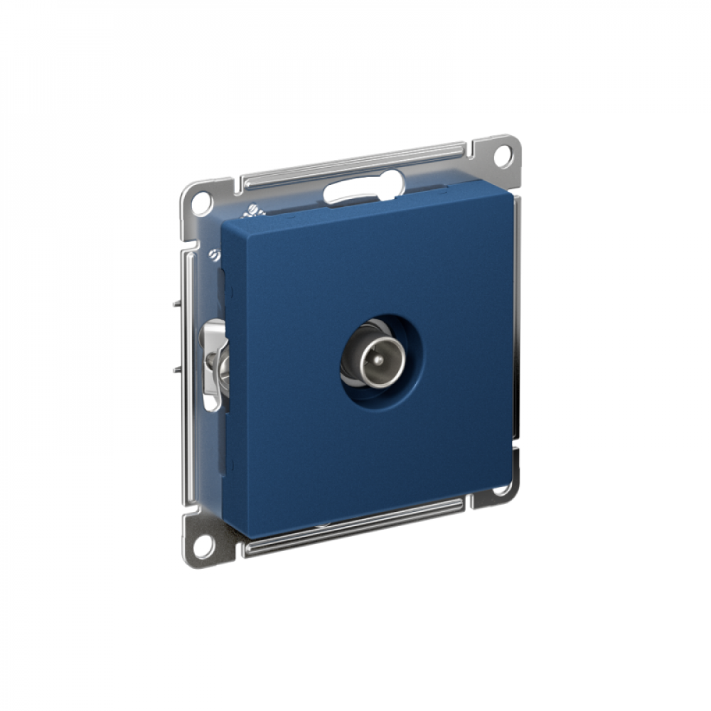 Изображение товара Розетка телевизионная проходная TV AtlasDesign 4дБ механизм аквамарин