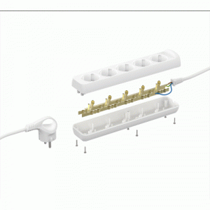 Удлинитель Россия U-5e-3m-3x1,5 Удлин-ль c заземл., 5гн, 3м, ПВС, 3х1,5мм2, 16А Б0044038