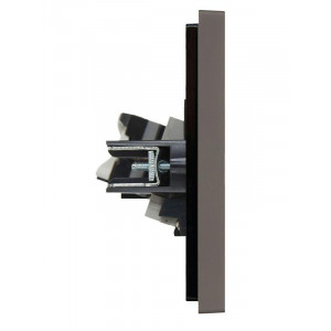 FORTE&PIANO Розетка двойная RJ11+RJ45 кат.5E FP335 серый IEK FP-KT20-O-1-K03