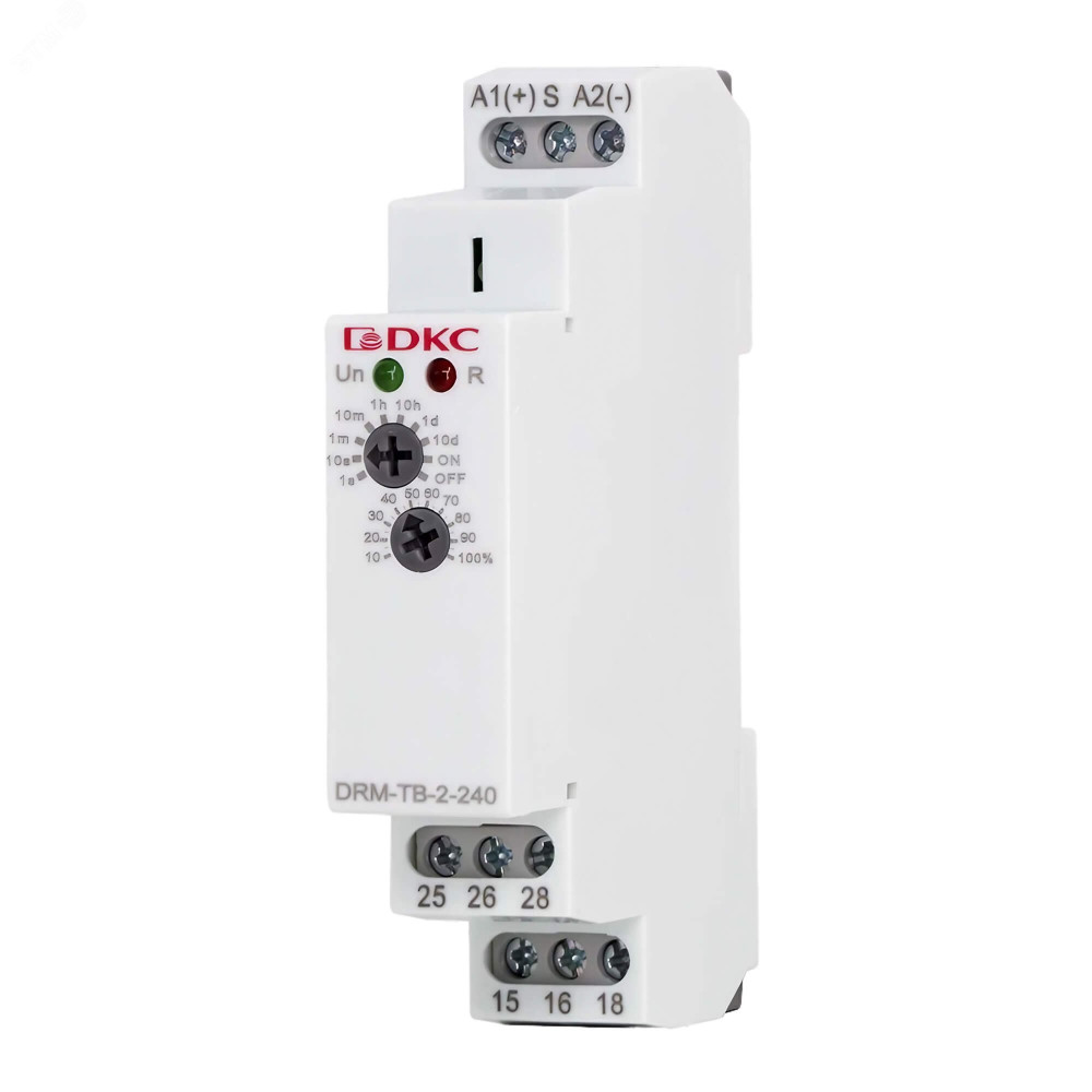 Изображение товара Реле времени DRM-TB-2-240 задержка выключения на DIN-рейку 12-240В 16А