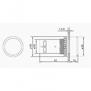 EB22 возвратная зеленая NO+NC 300 В, Кнопка без фиксации 5А 300В D=22мм