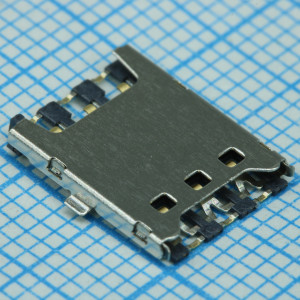 SIM8050-6-0-14-01-A, Разъем нано SIM карты 6 контактов шаг 1.45мм SMD без переключателя