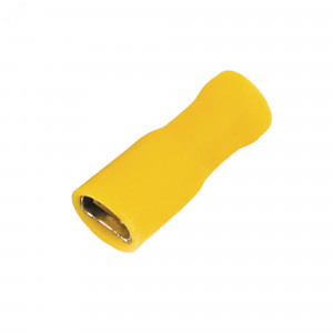 Наконечник плоский РппИм 6-7-0.8 желтый QUADRO (50шт) полностью изолированный (розетка) 2C02TP
