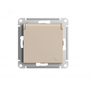 Розетка AtlasDesign 16А IP20 с заземл. защ. шторки с крышкой механизм песочн. SE ATN001246