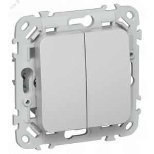 FLITE Выключатель жалюзи 10А ВЖ52-2-0-ФлА алюминий IEK FI-V15-0-10-1-K47