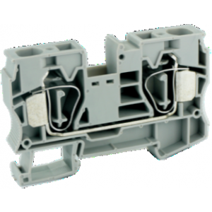 Проходная клемма UJ5-16, Проходная клемма, тип фиксации провода: пружинный, номинальное сечение: 16 мм кв., 90A, 800V, ширина: 12,2 мм, цвет: серый, тип монтажа: DIN35