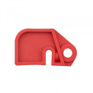 gwrD05-3, Блокиратор автоматических выключателей под отвертку, нейлон, ширина переключателя – до 5.3 мм, цвет – красный, 1 шт/упак