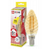 Лампа светодиодная LED-СВЕЧА ВИТАЯ-deco 5Вт 230В Е14 3000К 450Лм золотистая 4690612007199