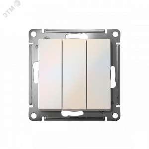 Выключатель 3-кл. СП AtlasDesign 10А IP20 (сх. 1+1+1) 10AX механизм жемчуж. SE ATN000431