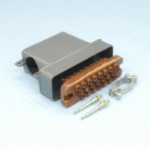 РП10-22 ЛУ розетка с/к, Соединитель  низкочастотный, прямоугольный, внутреннего монтажа