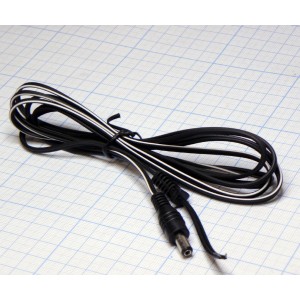 штекер 5.5*2.1  прямой с шнуром 1.8М, Штекер питания 5.5*2.1  прямой с кабелем 1.8м