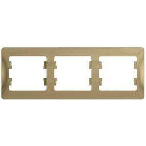 Рамка 3-м Glossa горизонт. титан SE GSL000403