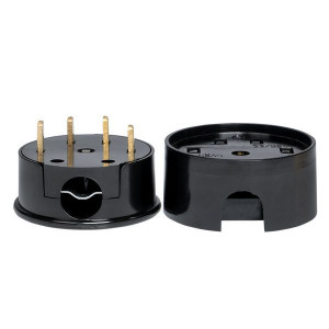 Разъем РШ-ВШ 32А 380В 3P+PE (ОУ) карболитовый черный PROxima AS-380-O-04