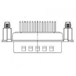 173109-0427, Стандартные соединители D-Sub  FCT DSUB STR PC PLG 25 PN W/SNAPIN