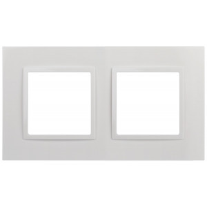 Рамка для розеток и выключателей Elegance 14-5012-01 Classic, на 2 поста, белый Б0060576