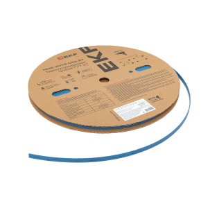 Термоусаживаемая трубка ТУТ нг 8/4 синяя рулон PROxima tut-8-g