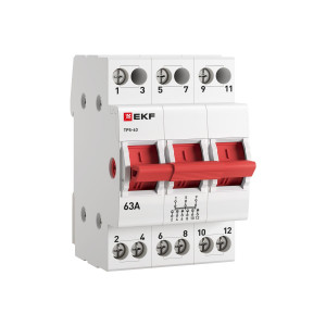 Переключатель трехпозиционный ТПС-63 3P 63А PROxima TPS363