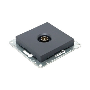 Механизм розетки TV, одиночная, графит Эпика EKF UP1-SOG-TV-1